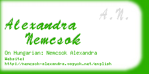 alexandra nemcsok business card